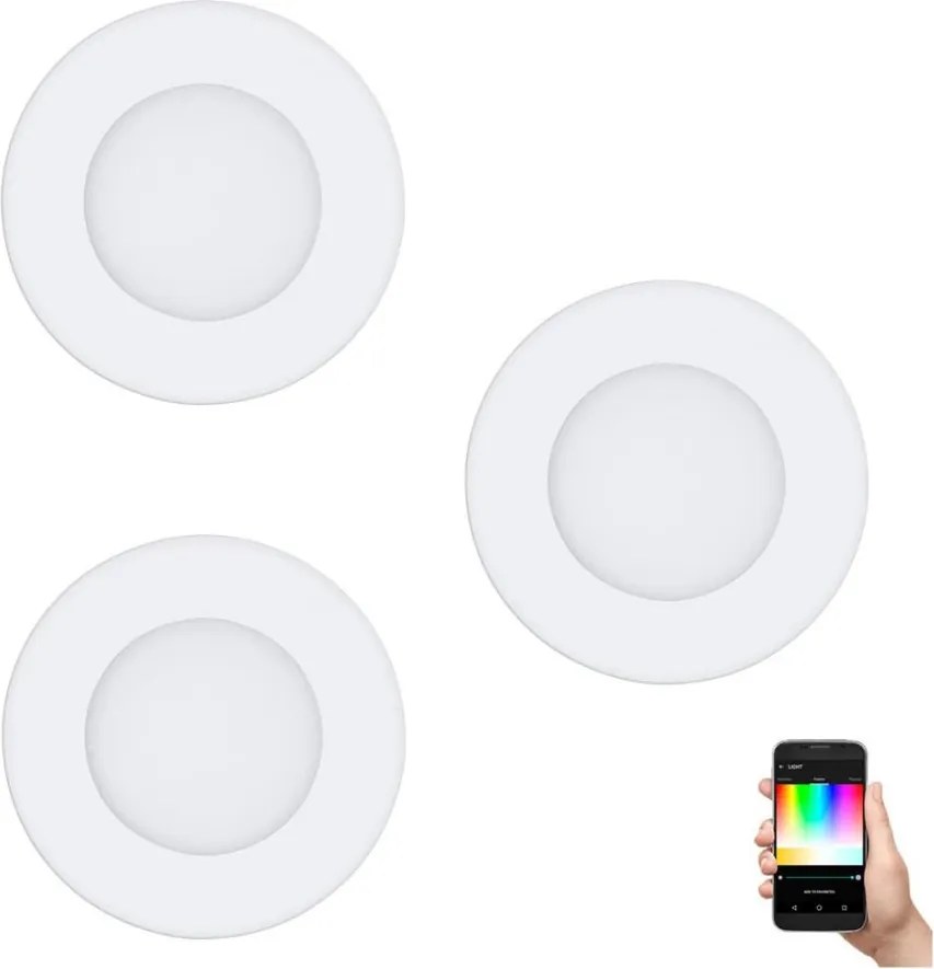 Eglo 32881-Set da 3 faretti da incasso LED RGB dimmerabili FUEVA-C LED/3W/230V