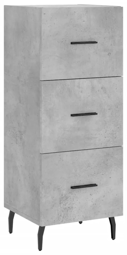 Credenza Grigio Cemento 34,5x34x90 cm in Legno Multistrato