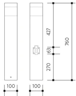 Lampada da esterno con sensore e presa GARD 1xE14/60W IP44
