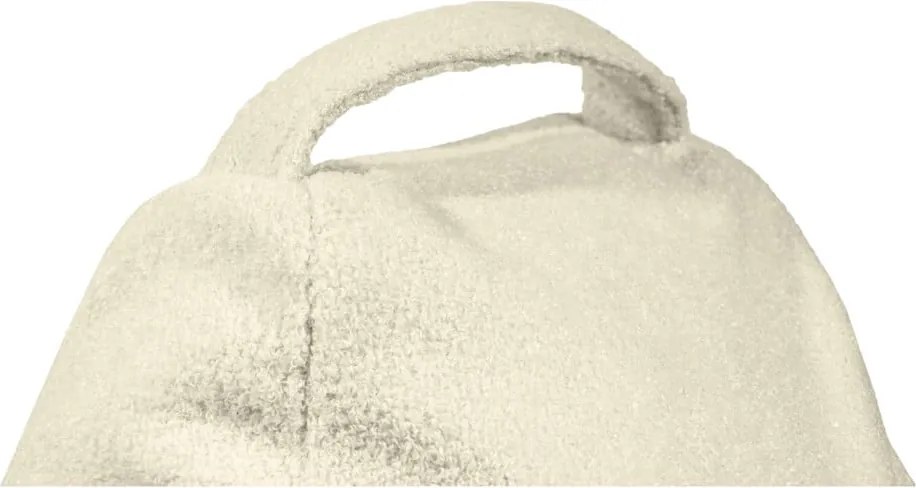 Puof a sacco color crema con rivestimento in bouclé Play Amuse – SLOWDOWN