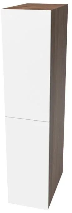 Colonna per lavanderia H 180 cm effetto legno e ante in bianco Wanda