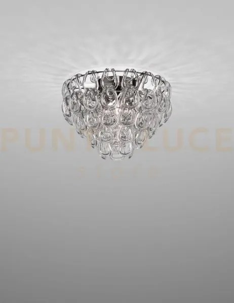 Giogali lampadadario a soffitto 50 cristallo trasparente e cromo lu...