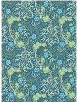 Morris & Co. Tapete Seaweed - Cobalt/ Thyme