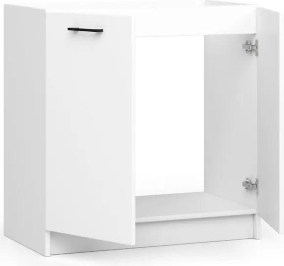 Cucina Lineare 180 Cm Moderna Componibile Bianco Opaco Emma V1