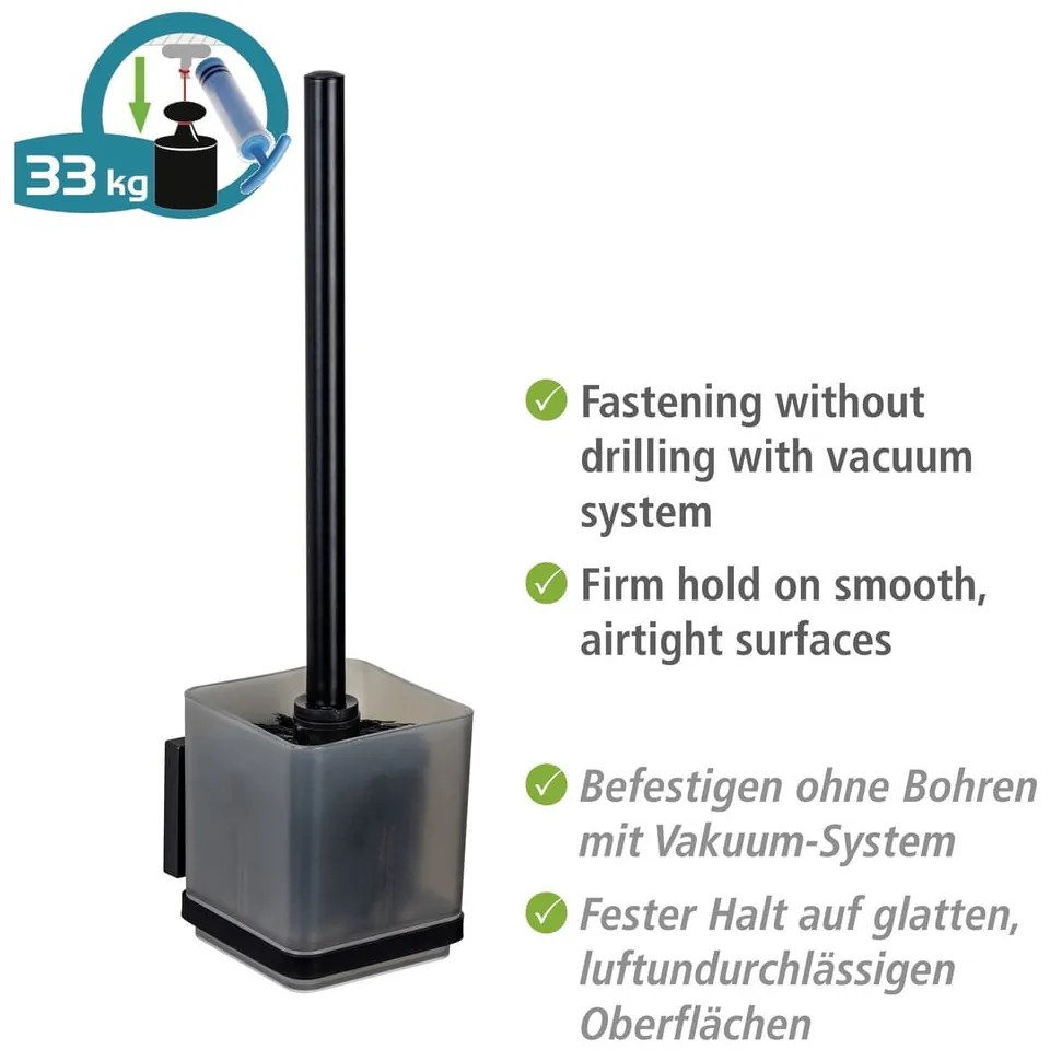 Scopino nero autoportante in plastica Quadro - Wenko