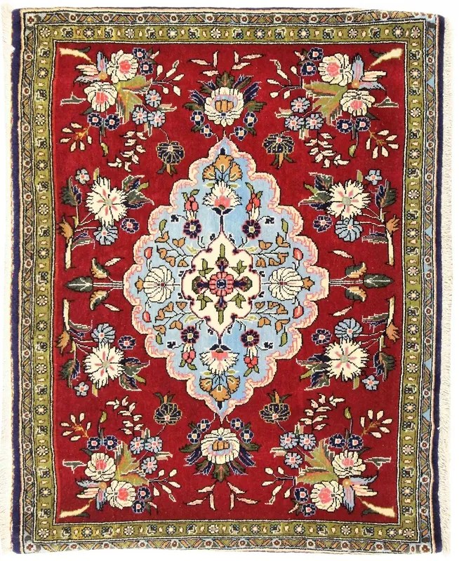 Ghom Tappeto persiano 90 x 70 Rosso (Iran) Annodato A Mano