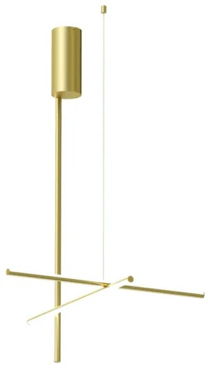 Flos Coordinates Ceiling 1 Lampada sospesa 78 H.123 cm a luce diffusa in alluminio Anodized Champagne