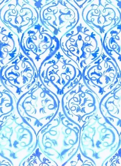 Tapete Arabesque von Designers Guild - Cobalt