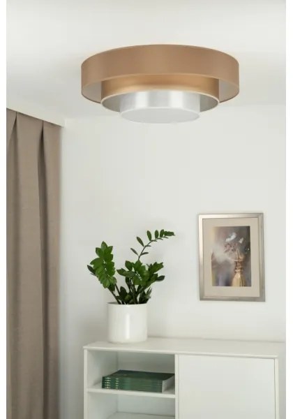 Duolla - Plafoniera LED LUNETA LED/26W/230V diametro 60 cm 4000K marrone/oro