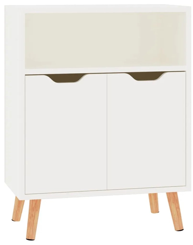 Credenza bianco lucido 60x30x72 cm in truciolato