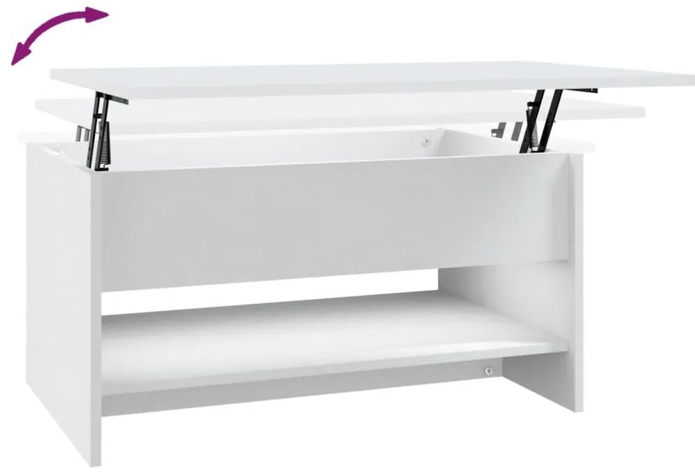 Tavolino da Salotto Bianco 80x50x40 cm in Legno Multistrato