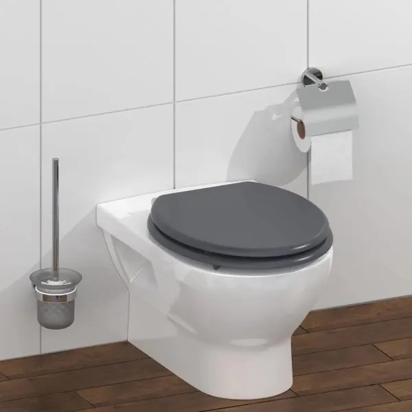 Schütte 80104 - Sedile per WC SPIRIT Antracite con chiusura SoftClose in MDF