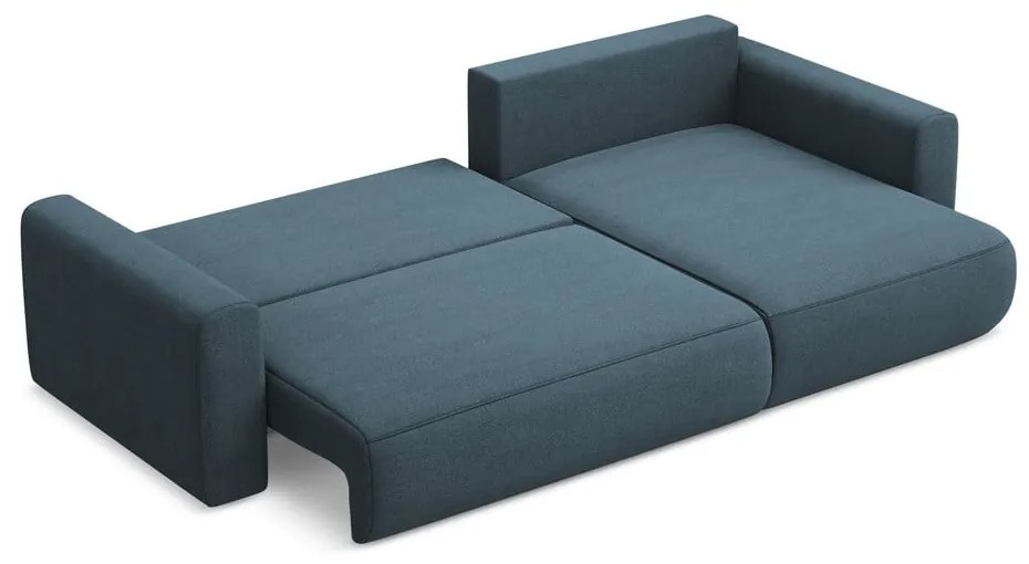 Divano angolare blu allungabile/con contenitore (con penisola a destra/con chaise lounge) Kapua – Makamii