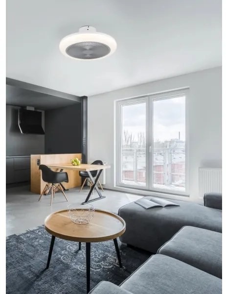 Eglo 35138 - Ventilatore da soffitto dimmerabile a LED KOSTRENA LED/25,5W/230V grigio+TC