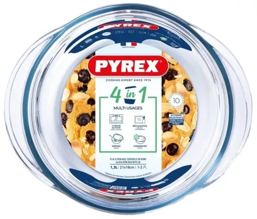 Pirofila da forno con coperchio PYREX 1,3 l