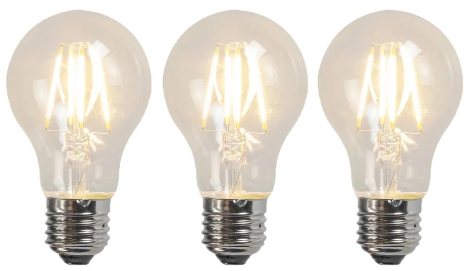 Set di 3 lampadine LED E27 A60 4W 320lm 2700K