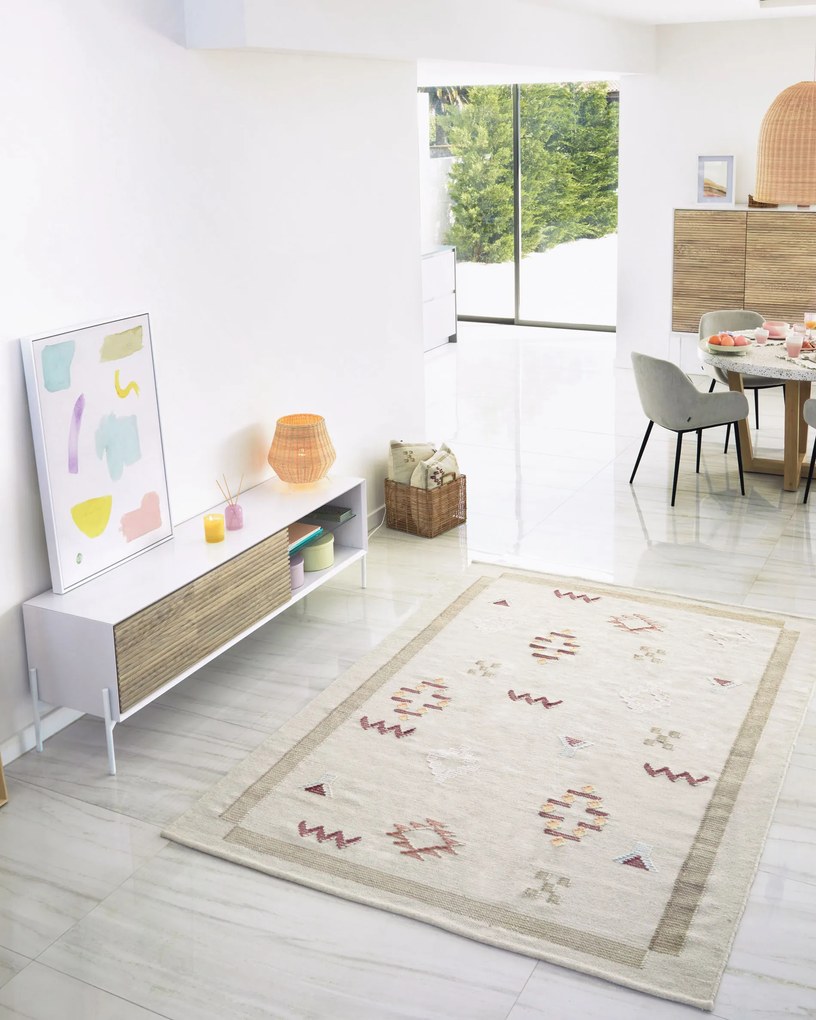 Kave Home - Shanelle tavolo rotondo in terrazzo bianco Ã˜ 120 cm