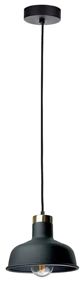 Lampadario a sospensione con filo HEBE 1xE27/60W/230V nero