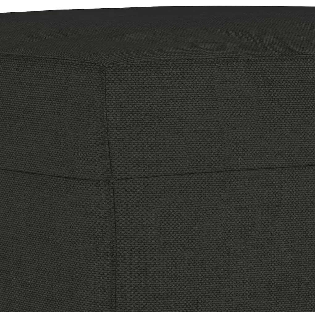 Poggiapiedi nero 70x55x41 cm in tessuto