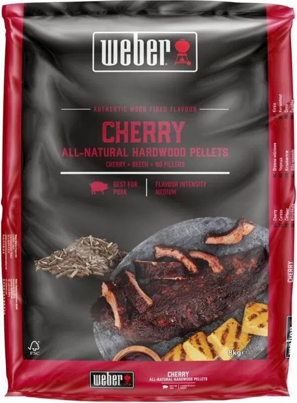 3401050 Pellet 100% di legno di ciliegio 8 Kg - Weber