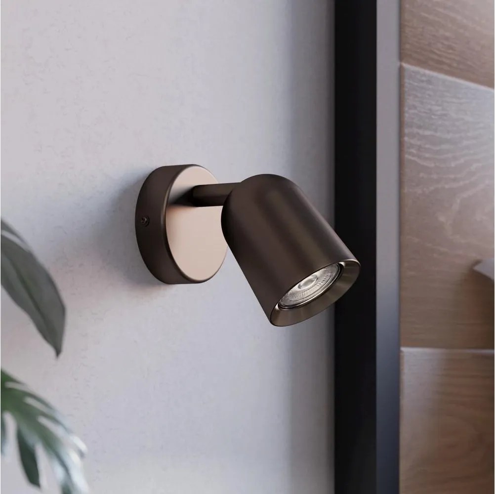 Eglo 901948 - Faretto da parete CAMALDOLI 1xGU10/5W/230V bronzo