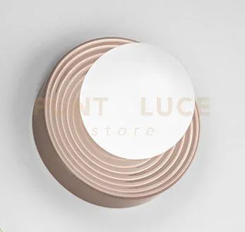 Applique in vetro e ceramica tortora ceramic 1 luce attacco g9