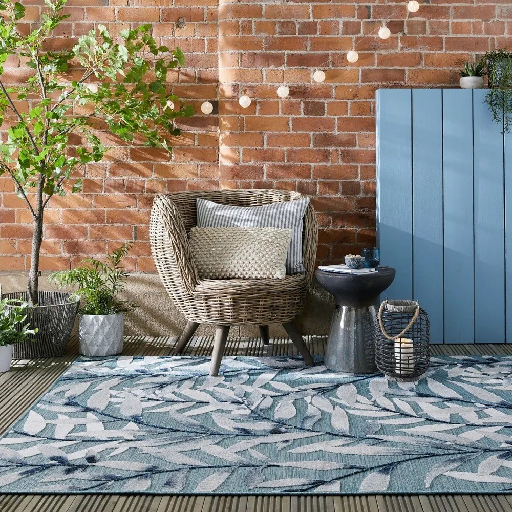 Tappeto blu per esterni 200x290 cm Willow - Flair Rugs