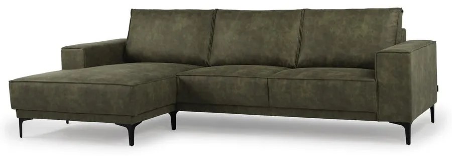 Divano angolare verde in similpelle (angolo sinistro) Copenhagen - Scandic