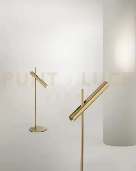 Sniper lumetto in metallo oro led 6w 3000k 480lm inclinabile 90° in...