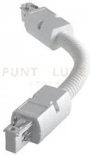 Led-track-flex connessione flessibile bianca per binario 37,8x4,2x3...