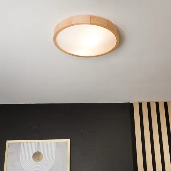 Plafoniera NATURAL SLIM 2xE27/60W/230V Ø 37 cm pino