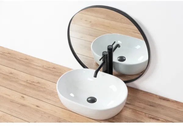 REA-U0416 - Lavabo da appoggio AMELIA 34,5x48 cm ceramica/bianco lucido