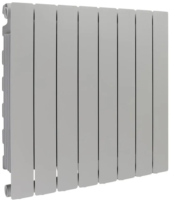 Radiatore acqua calda PRODIGE MODERN in alluminio, 8 elementi, interasse 600 mm, silver