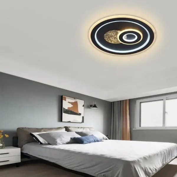 Plafoniera LED dimmerabile LED/95W/230V nero + telecomando