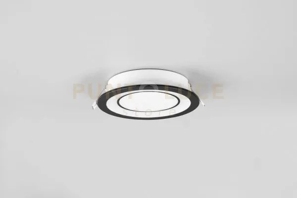 Core faretto led  10w 1040lm, 3000k da incasso plastica nera satina...