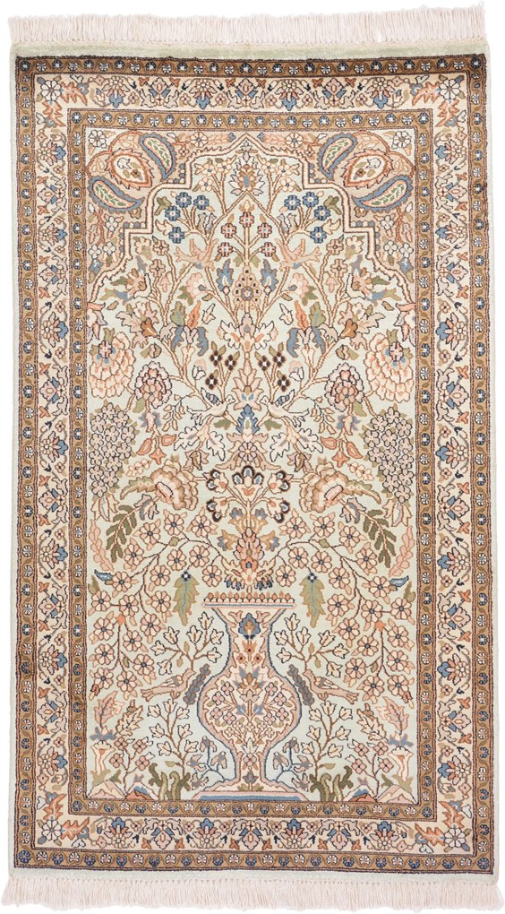 Cashmere Silk Tappeto orientale 80 x 130 (Indian) Annodato A Mano
