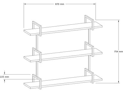 Mensola a muro URAS 76x90 cm pino