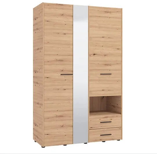 ESSENZA - armadio 2 ante 2 cassetti con specchio cm 127,5 x 55 x 205,5 h