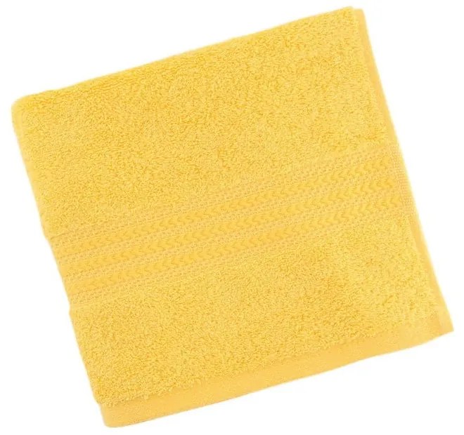 Asciugamano giallo in puro cotone, 50 x 90 cm - Foutastic