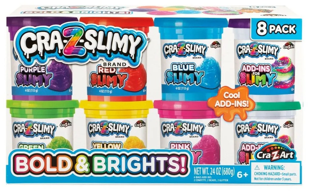 Set di Plastilina Cra-Z-Art Bold&Brights (6 Unità) Slime