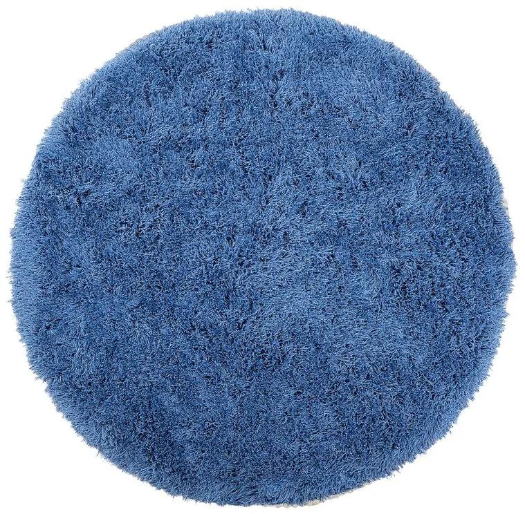 Tappeto shaggy rotondo blu ⌀ 140 cm CIDE Beliani