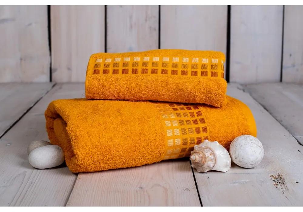 Asciugamano in cotone arancione 100x50 cm Darwin - My House