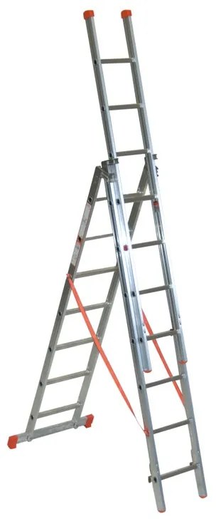 Scala a sfilo FACAL Genia in alluminio 3 rampe da 7 gradini portata massima 150 kg EN 131 per lavori fino a 5.92 m