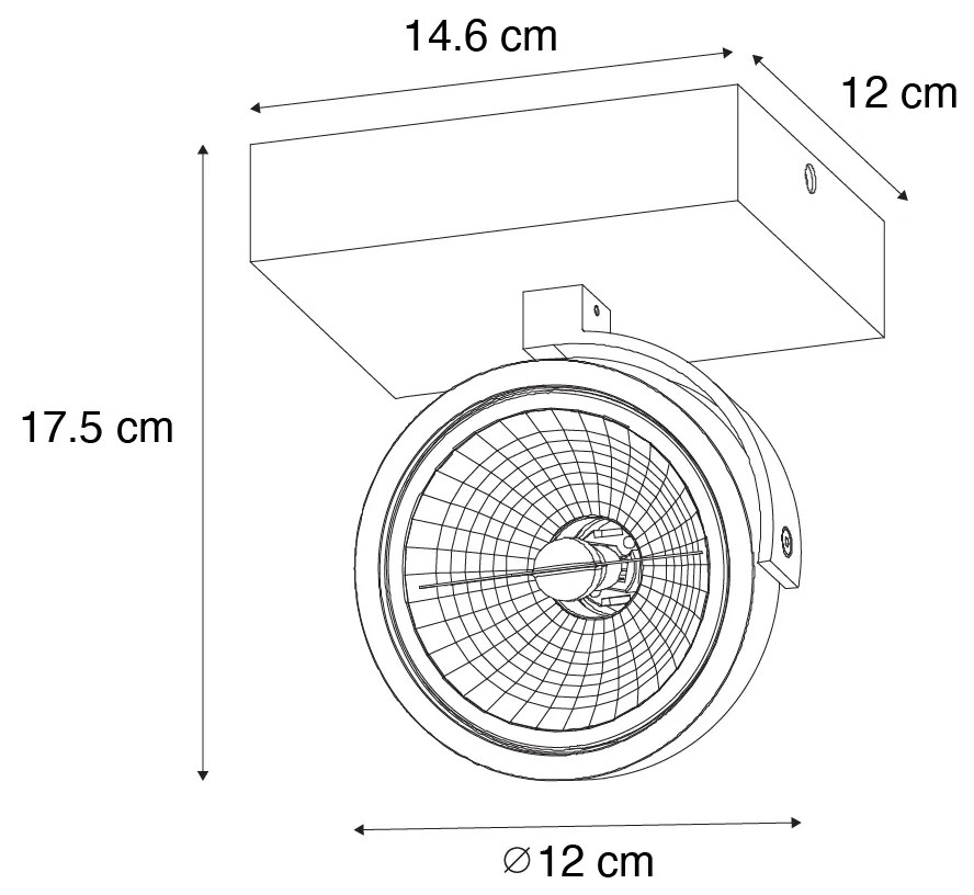 Faretto di design bronzo scuro girevole e inclinabile - Go