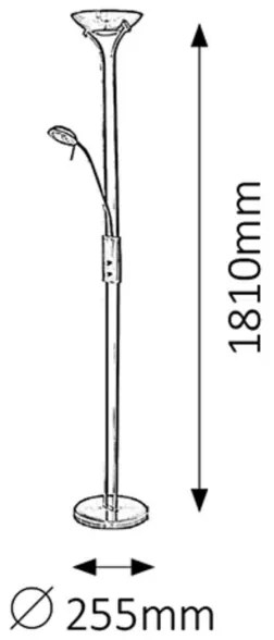 Rabalux 4076 - Lampada da terra BETA 1xR7s/230W + 1xG9/40W