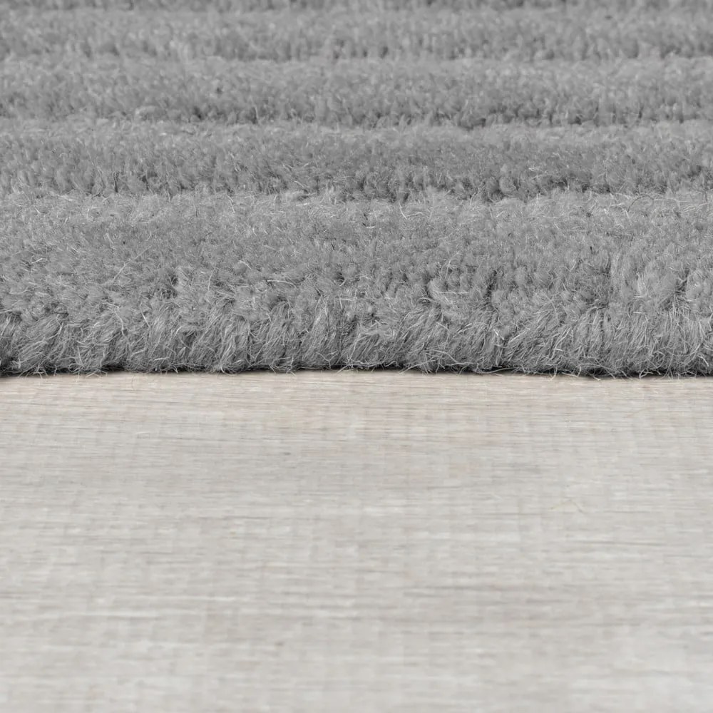 Tappeto grigio in lana tessuto a mano 200x290 cm Zen Rectangles – Flair Rugs