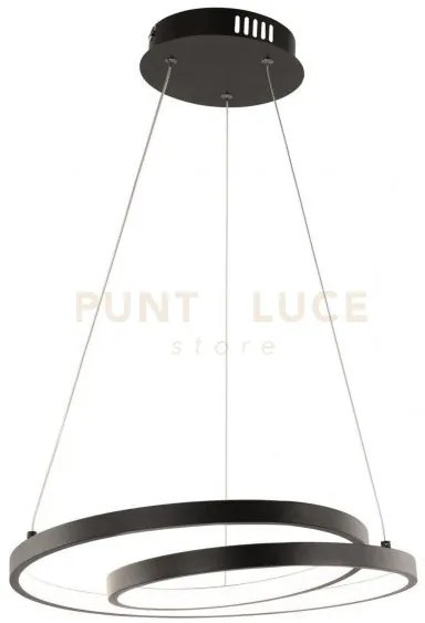 Lampadario a sospensione led lieve nera 30w 4000lm cct 3000k 4000k ...