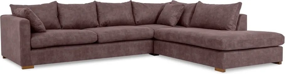 Divano angolare in similpelle marrone scuro (angolo destro) Hamburg - Scandic