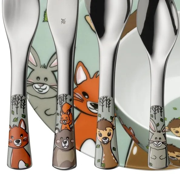WMF - Set di stoviglie e posate per bambini FOREST FRIENDS 6pz