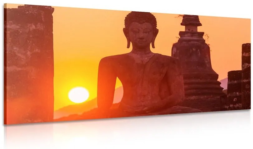 Stampa su tela – Statua di Buddha tra le pietre